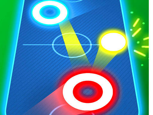 Play Air Hockey Glow: 2 Players