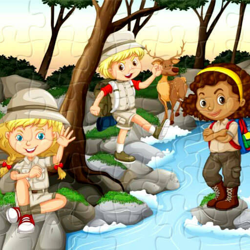 Play Camping Kids Jigsaw