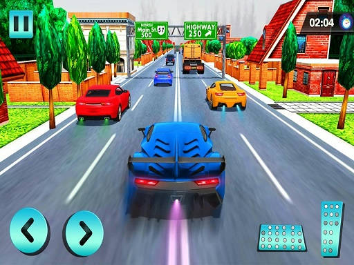 Play Car Racing in Fast Highway Traffic