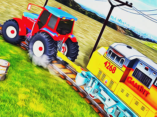 Play Chained Tractor Towing Train Simulator