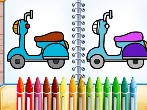 Play Cute Bike Coloring Book