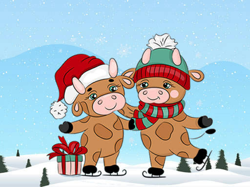 Play Cute Christmas Bull Difference