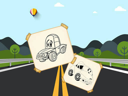 Play Funny Cars For Kids Coloring