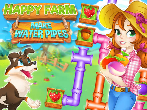 Play Happy farm make water pipes