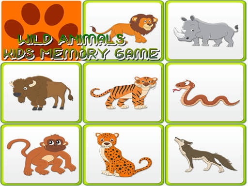 Play Kids Memory - Wild Animals