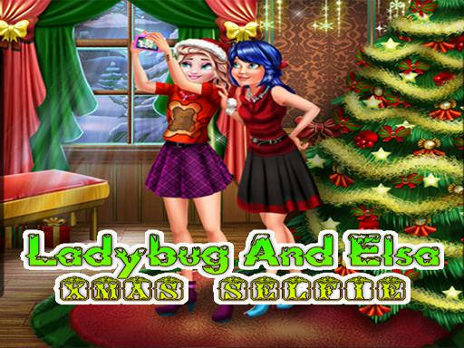 Play Ladybug And Elsa Xmas Selfie