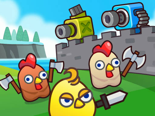 Play Merge Cannon: Chicken Defense