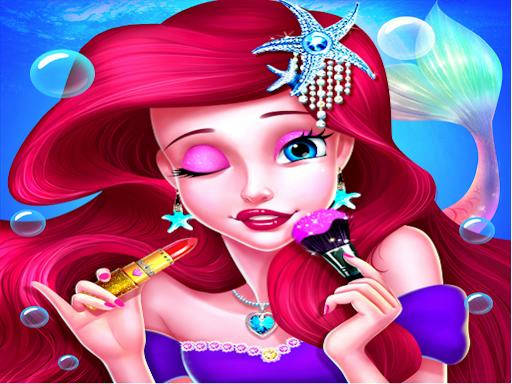 Play Mermaid Princess Makeup - Girl Fashion Salon game