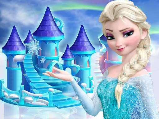 Play princess frozen doll house decoration