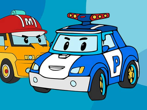 Play Robocar Poli Coloring Book