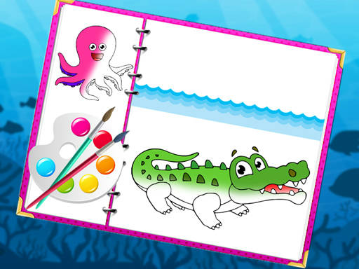 Play Sea Creatures Coloring Book