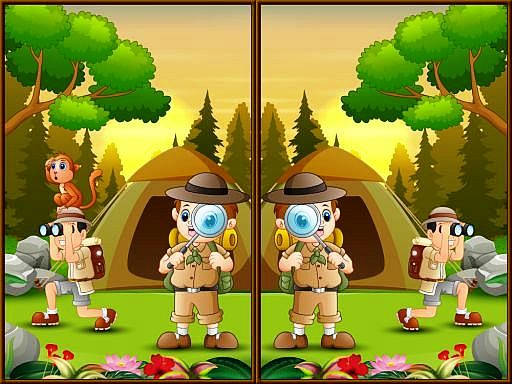 Play Spot 5 Differences Camping