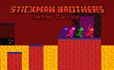 Play Stickman Brothers Nether Parkour