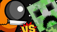 Among vs Creeper Fight