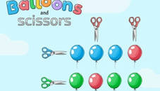 Balloons and scissors