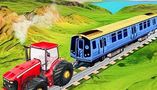 Chain Tractor Train Towing Game 3D