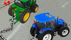 Chained Tractor Towing Simulator