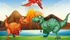 Colorful Dinosaurs Match 3