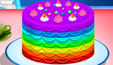 Cooking Rainbow Cake