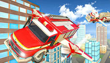 Flying Fire Truck Driving Sim