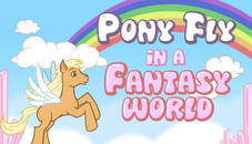 Pony fly in a fantasy world