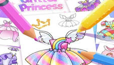 Princess Coloring Glitter For Girl