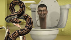 Python Snake Kill Skibidi Toilet Backrooms