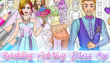 Wedding Coloring Dress Up Game