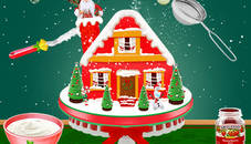 Xmas Gingerbread House Cake